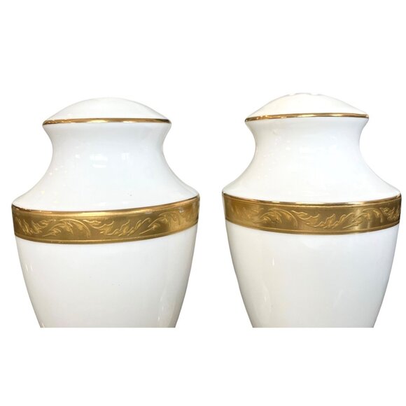 VTG Lenox Landmark Gold Classic Collection Laurel Band Salt & Pepper Set - Picture 9 of 16